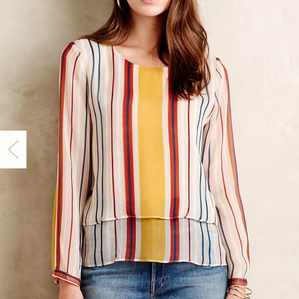 Maeve Zelda Silk Swing Blouse